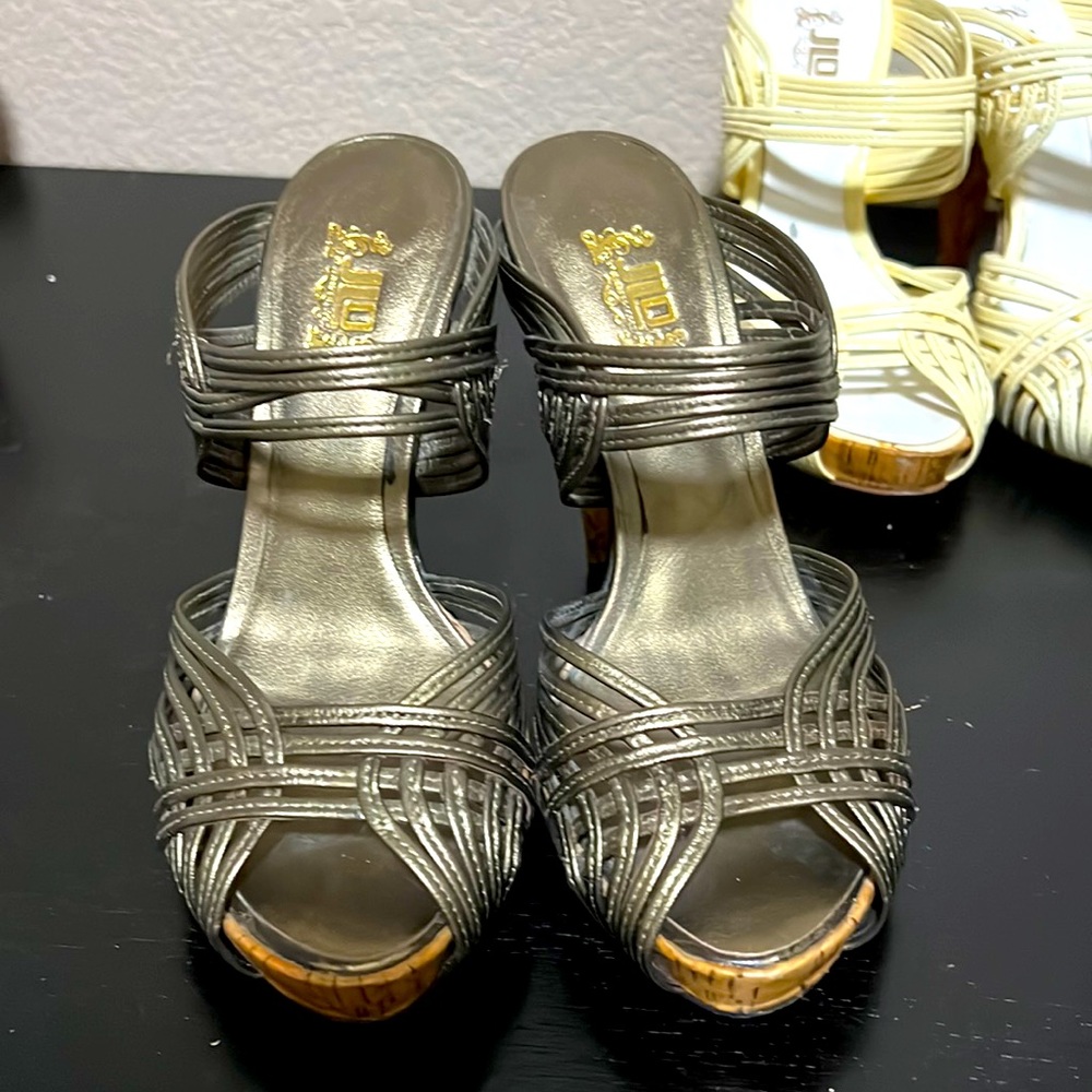 J.Lo cork heeled shoes